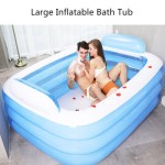 Bak Mandi Inflatable Besar, Bak Mandi Plastik Portabel Dua Orang Dewasa, Bak Air Panas, Bak Mandi Inflatable PVC, Bak Spa Lipat